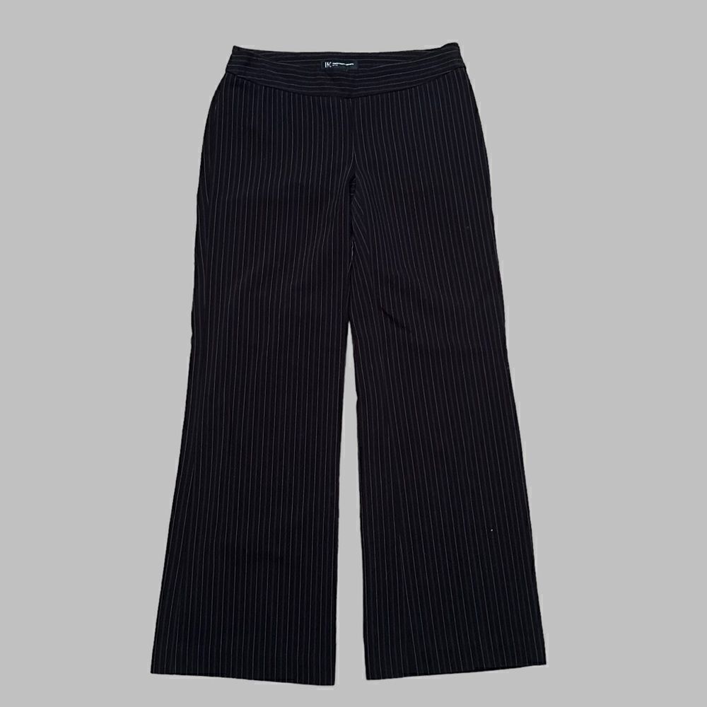Vintage Pinstripe Low Rise Black Trousers by INC International Concepts